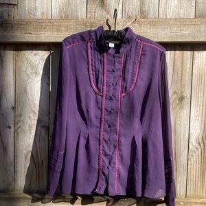 Coldwater Creek purple blouse